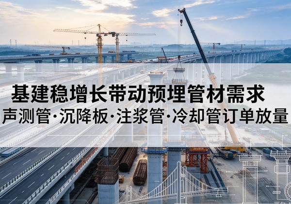 诏安基建稳增长带动预埋监测管材需求，声测管、沉降板、注浆管订单持续放量
