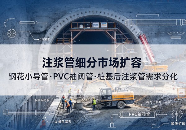 诏安注浆管细分市场扩容，隧道钢花小导管、PVC 袖阀管、桩基后注浆管需求分化
